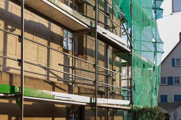 istock scaffolding at building on autumn sunshine afternoon 1069445028