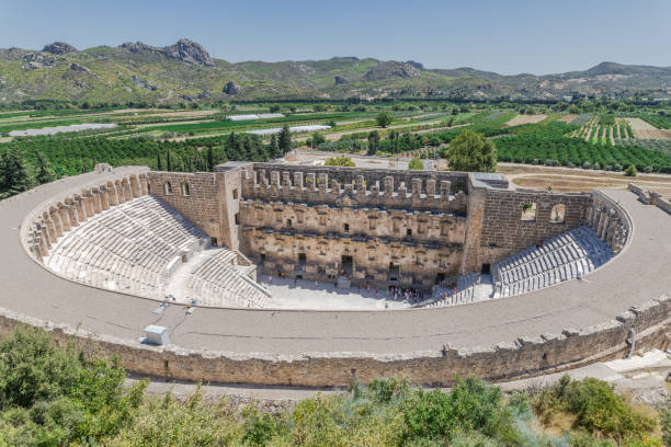 istock bird's eye view of the ancient theater 1069453148