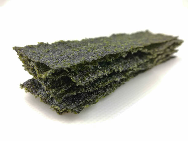 istock Japanese food nori dried seaweed sheets 1069453156