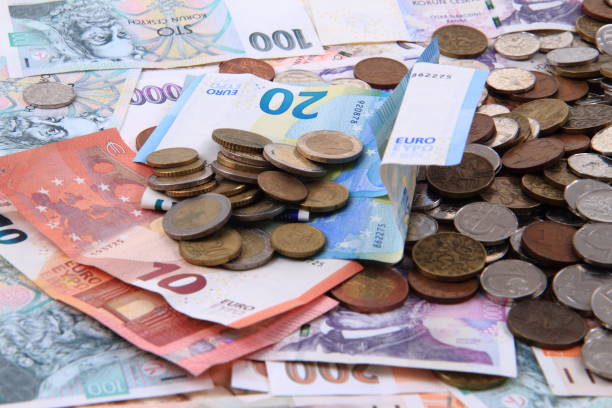 istock czech money and euro background 1069454380