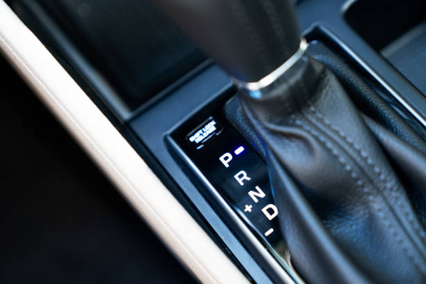 자동 변속기 기어 레버, 기어 시프트, 자동차 인테리어 - sports car gearshift car change 뉴스 사진 이미지