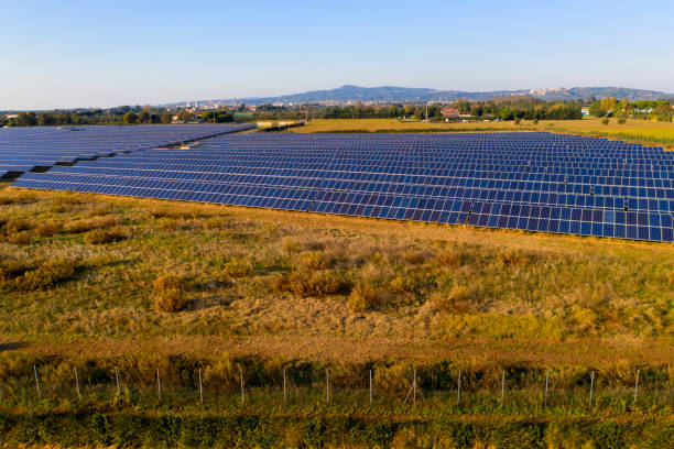 istock Aerial view of Solar Panel in Tuscany, Italy 1069470992