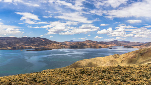 istock Clouds over the Bay of lake Lagunillas 1069481634