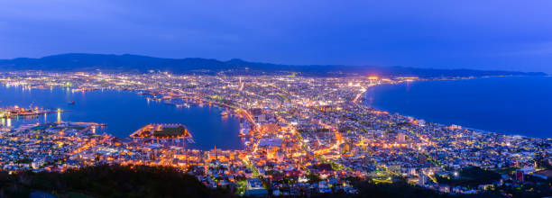 istock Panorama of Hakodate City view from Mountain Hakodate 1069485914