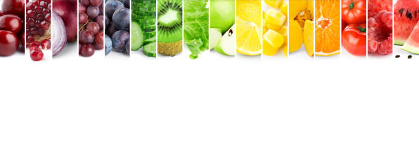 istock Collage of mixed fruits and vegetables 1069488602