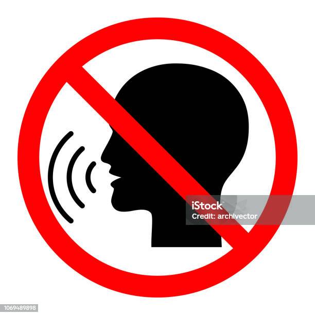 Stop Talking Stock Illustration - Download Image Now - Talking, Forbidden, Discussion