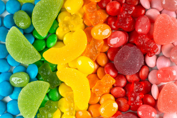 istock Background of mixed colorful candies 1069490258