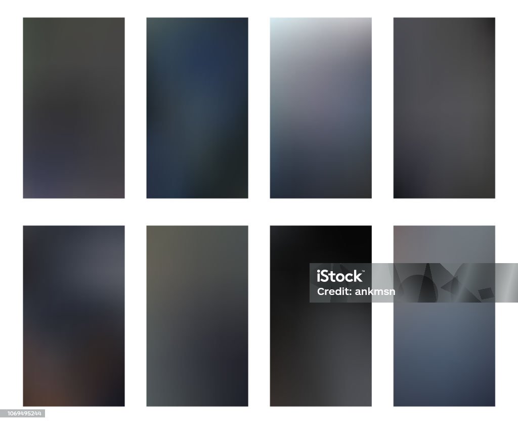Dark Vertical Hd Background Smartphone Screen Mobile Wallpaper Set Stock  Illustration - Download Image Now - iStock
