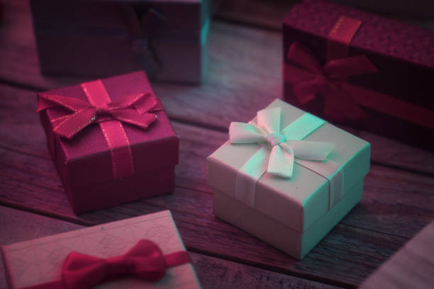 istock Christmas present wrapping. Close up, no people 1069495624