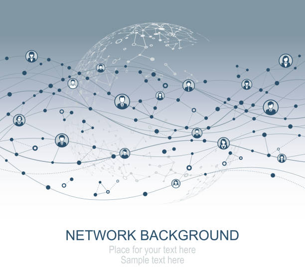 Abstract network Vector illustration of abstract network blockchain clipart stock illustrations