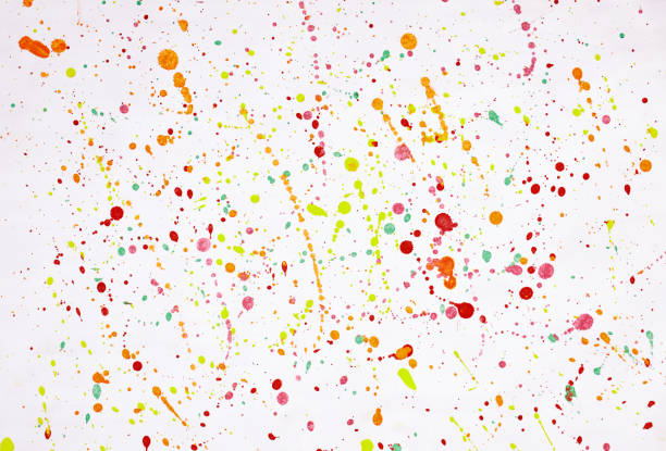 istock Watercolor splatters. Abstract splatter multicolor on white background 1069497856
