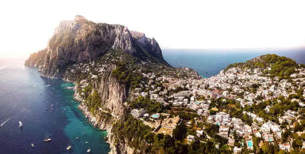 The Island of Capri, located off the coast of Sorrento along the Amalfi Coast in Italy