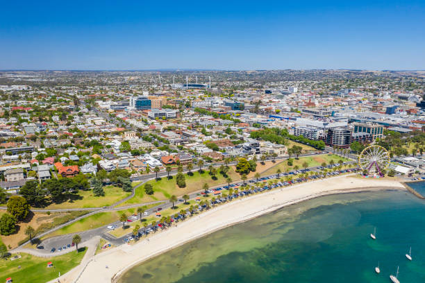 Foto aerea di Geelong a Victoria, Australia - foto stock