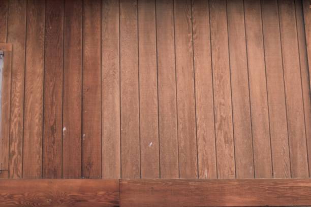 istock Natural brown tan wood siding 1069502672