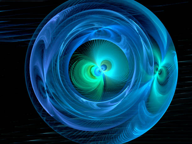 istock Abstract illustration of a fractal pattern on black background 1069503426