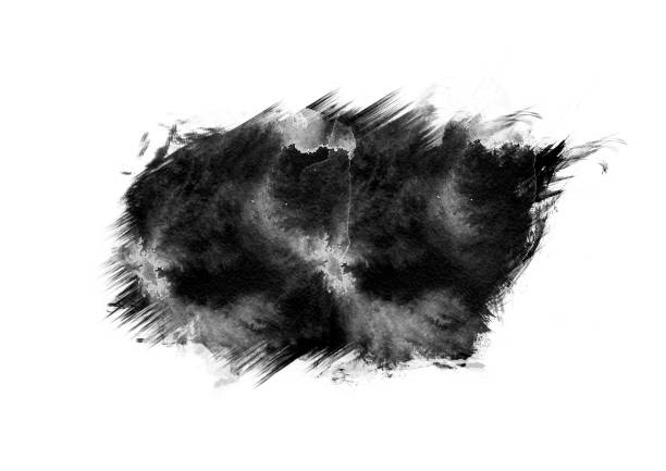 istock Black color graphic patches graphic brush strokes design effect element for background 1069504230
