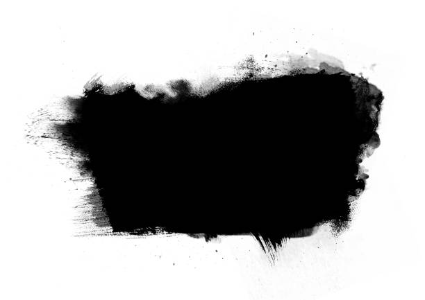 istock Black color graphic patches graphic brush strokes design effect element for background 1069504232