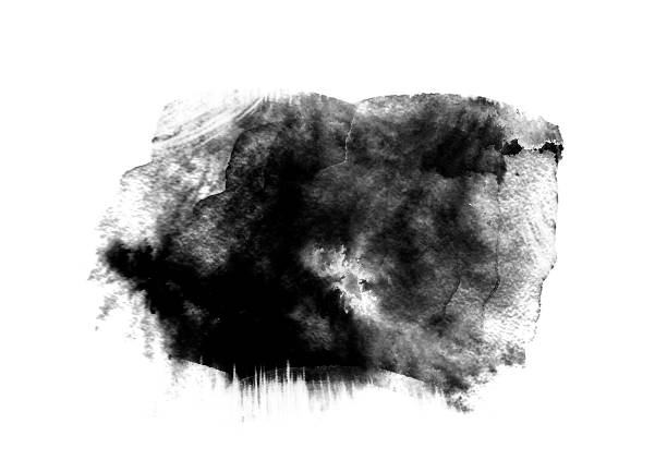 istock Black color graphic patches graphic brush strokes design effect element for background 1069504254