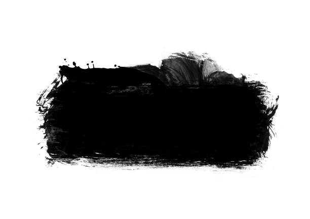istock Black color graphic patches graphic brush strokes design effect element for background 1069504322