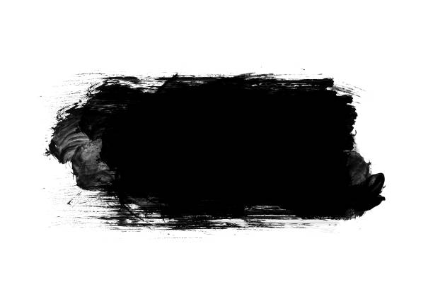 istock Black color graphic patches graphic brush strokes design effect element for background 1069504356