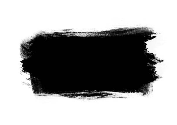 istock Black color graphic patches graphic brush strokes design effect element for background 1069504388