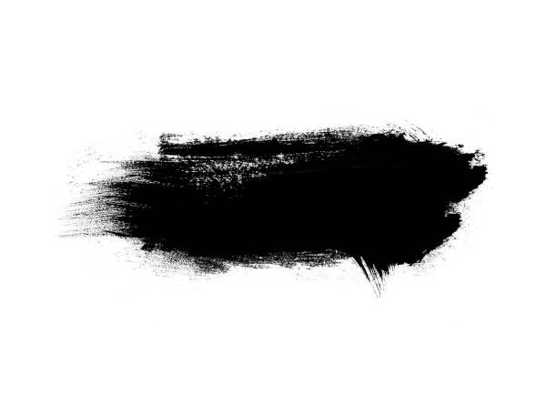 istock Black color graphic patches graphic brush strokes design effect element for background 1069504412