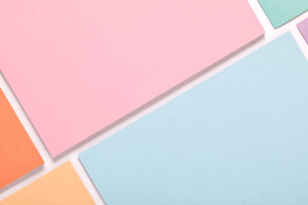 istock colored paper texture minimalism background. geometric shapes and lines 1069504414