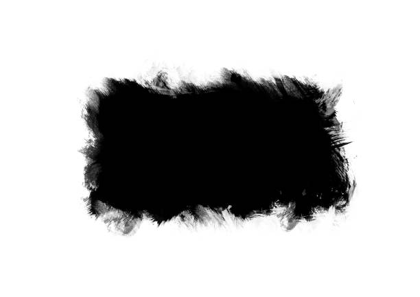 istock Black color graphic patches graphic brush strokes design effect element for background 1069504798