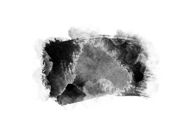 istock Black color graphic patches graphic brush strokes design effect element for background 1069504962