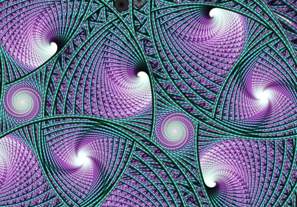 istock Abstract color dynamic background with lighting effect. Fractal spiral. Fractal art 1069514192