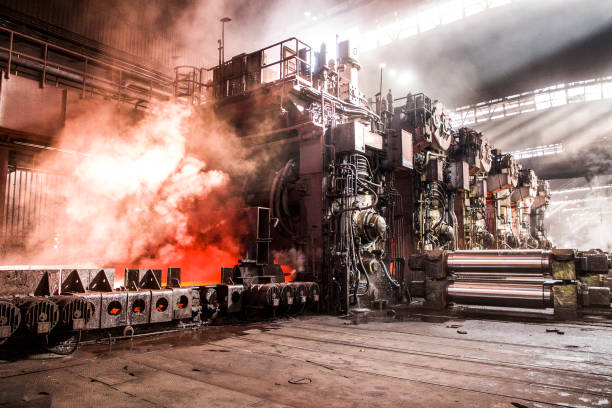 industriellen metallurgie - steel production stock-fotos und bilder