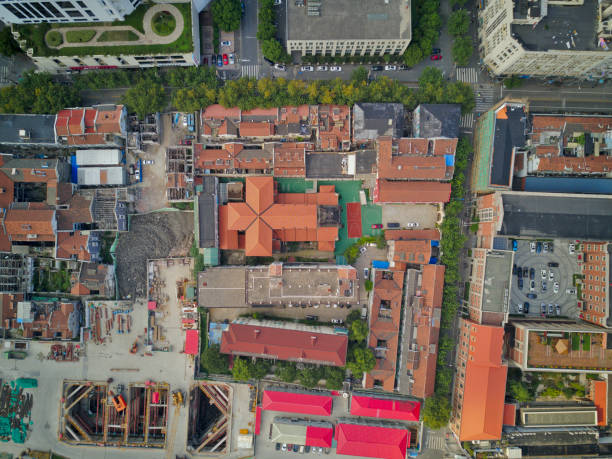 istock Aerial view of Shanghai skyline 1069531080