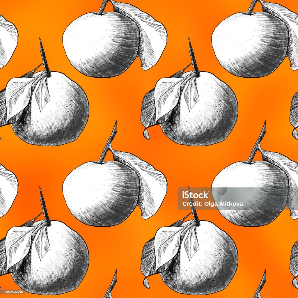 Ilustración de De Patrones Sin Fisuras Mandarinas O Manzanas Únicas Lápiz  Dibujos De Frutas Combinados En Composiciones Hermosas y más Vectores  Libres de Derechos de Alimento - iStock