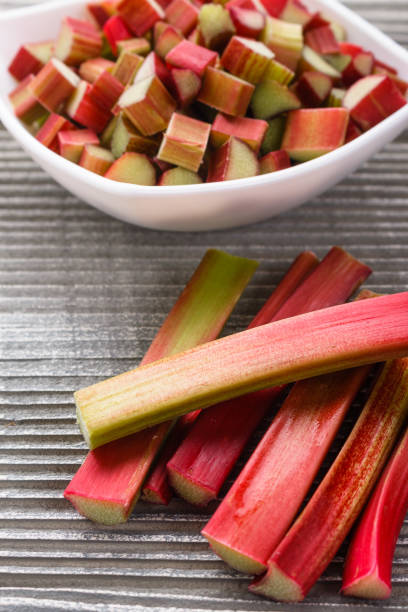istock fresh rhubarb on a wooden rustic background 1069540970