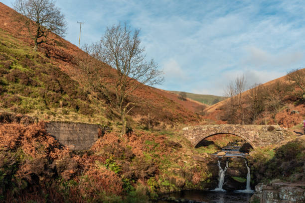 istock A waterfall and stone packhorse bridge at Three Shires Head. 1069541508
