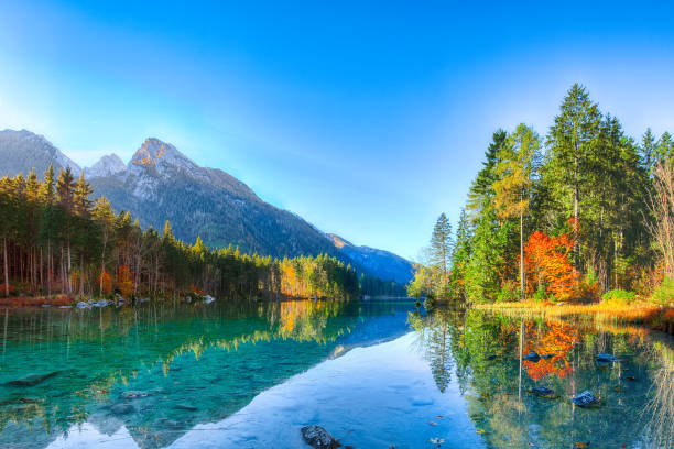 istock Fantastic autumn sunset of Hintersee lake 1069541858