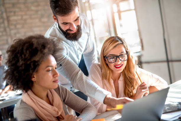 istock Business partners working together in modern office 1069544174