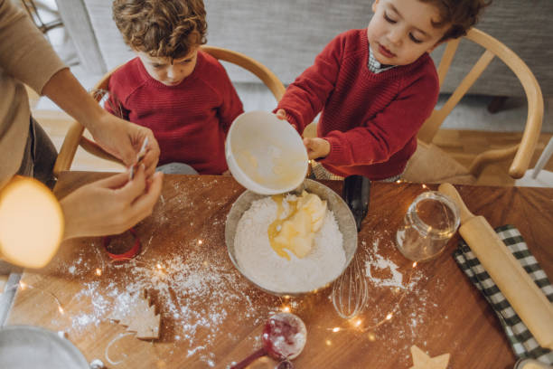 istock Boys cooking christmas cookies 1069546468