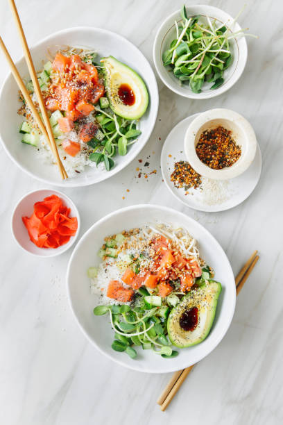 istock Poke bowls with ponzu dressing 1069547336
