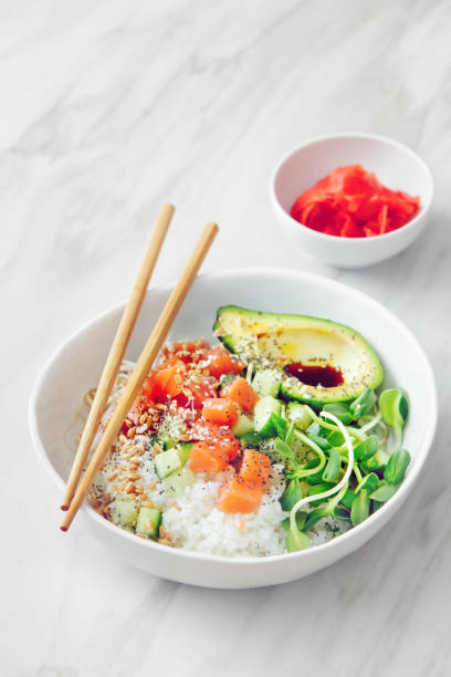 istock Poke bowls with ponzu dressing 1069547390