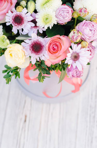 istock The composition of flowers on top. 1069549360