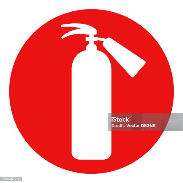 Fire Extinguisher Sign Vector Stock Illustration - Download Image Now - Fire Extinguisher, Icon Symbol, Vector