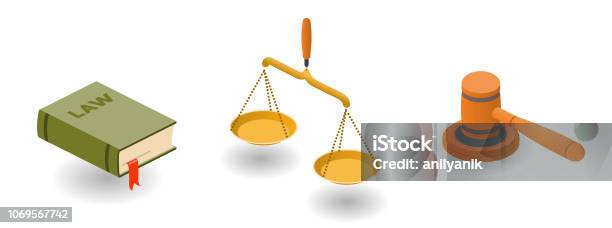 Justice Stock Illustration - Download Image Now - Law, Isometric Projection, Justice - Concept