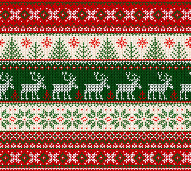 istock Ugly sweater Merry Christmas Happy New Year seamless pattern frame. 1069569388
