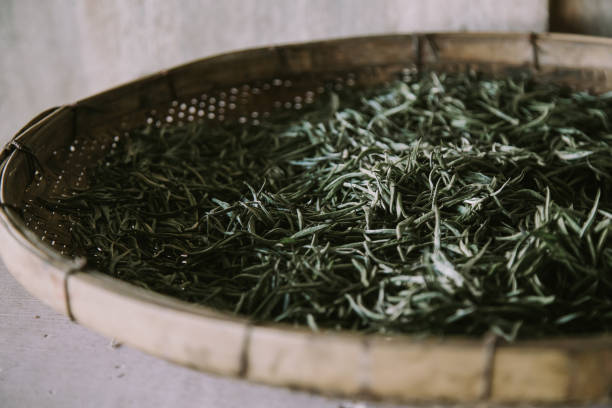 istock Dried tea leaves after sun exposure. To drink tea. 1069571066