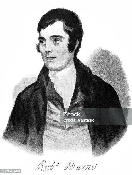 Robert Burns Also Known As Rabbie Burns The Bard Of Ayrshire Ploughman Poet And Various Other Names And Epithets Was A Scottish Poet And Lyricist Stock Illustration - Download Image Now