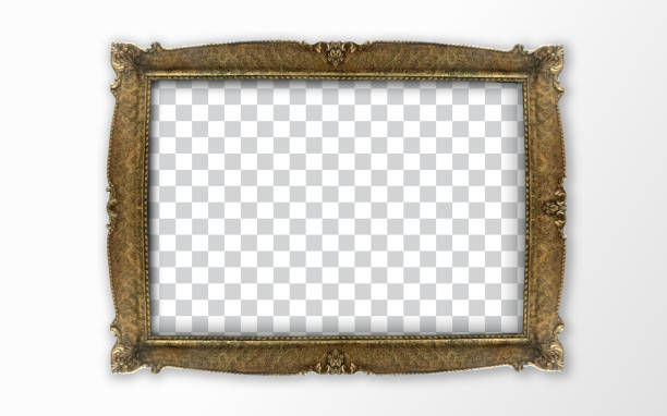 복고풍 프레임 나무 배경 - picture frame frame wood photograph stock illustrations