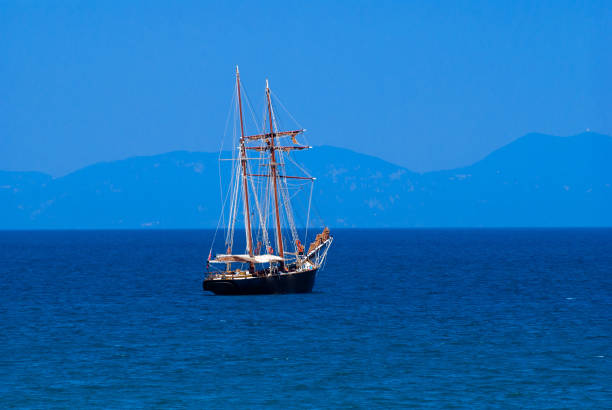 istock Traditional boat in Corfu island, Greece 1069585426