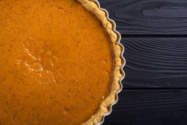 istock Homemade american traditional pumpkin pie 1069588886
