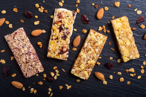 istock Healthy homemade snacks breakfast . Granola bars 1069590842